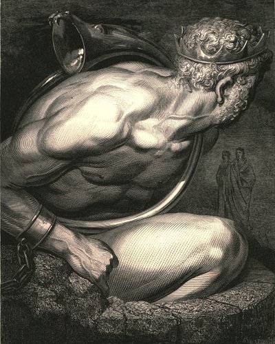 O bezrozumny duchu! niech twój róg interpretuje dla ciebie, c1890. autorstwa Gustave Dore