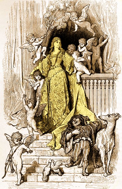 Orlando Furioso autorstwa Ludovico Ariosto autorstwa Gustave Dore