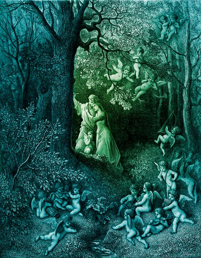 Orlando Furioso autorstwa Ludovico Ariosto autorstwa Gustave Dore