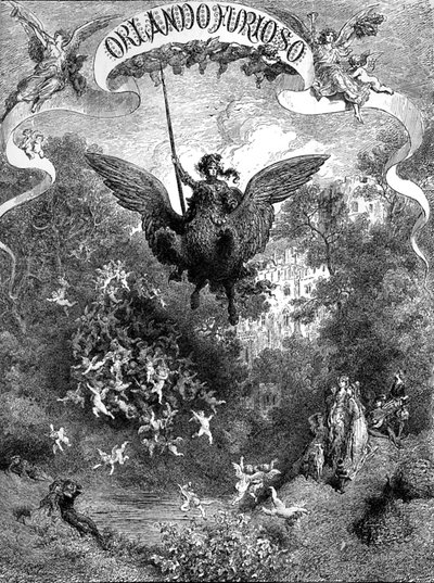 Orlando Furioso autorstwa Ludovico Ariosto, okładka autorstwa Gustave Dore