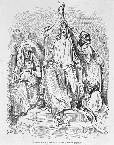 Personifikacja strachu i jego rodziny autorstwa Doré autorstwa Gustave Dore