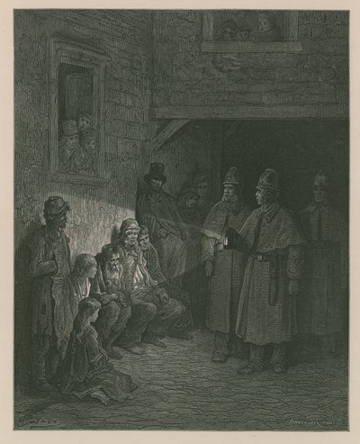 Policjanci w rytmie autorstwa Gustave Dore