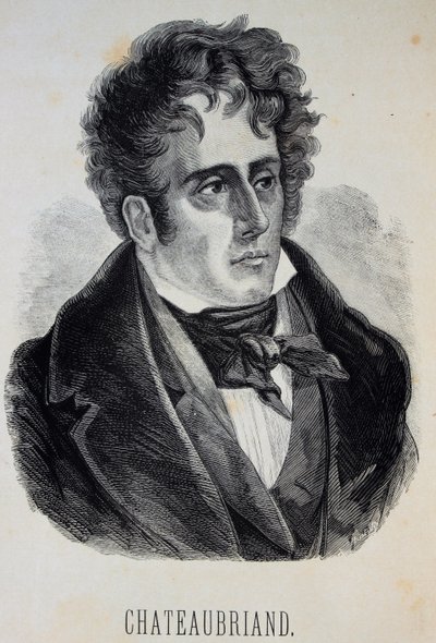 Portret François-René, wicehrabiego Chateaubriand 1768-1848, 1880. autorstwa Gustave Dore