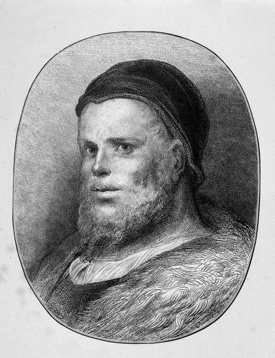 Portret młodego Rabelaisa - rycina, autorstwa Gustave Dore autorstwa Gustave Dore