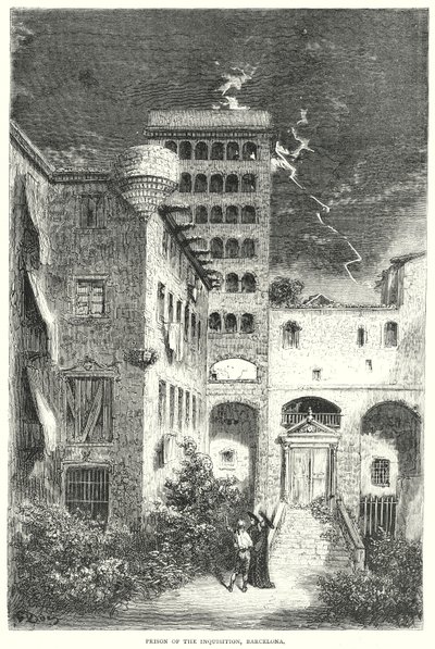 Więzienie Inkwizycji, Barcelona (rycina) autorstwa Gustave Dore