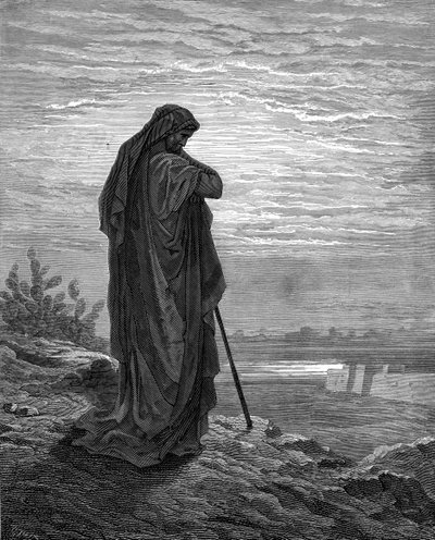 Prorok Amos, rycina Gustave Doré - Biblia autorstwa Gustave Dore