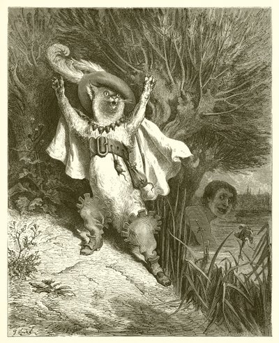 Kot w butach, ok. 1868 r. autorstwa Gustave Dore