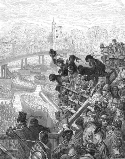 "Putney Bridge - Powrót", 1872. autorstwa Gustave Dore