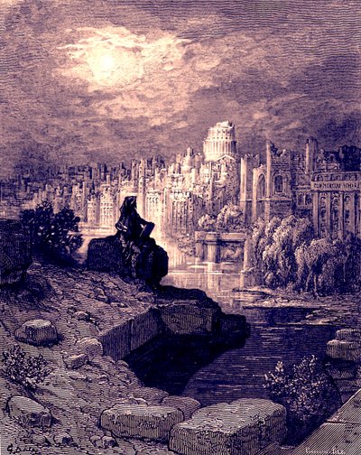 Schronienie - Ubieganie się o przyjęcie przez Gustave Doré autorstwa Gustave Dore