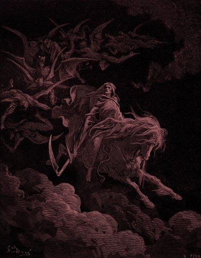 Objawienie: Wizja śmierci, Gustave Doré. - Biblia autorstwa Gustave Dore