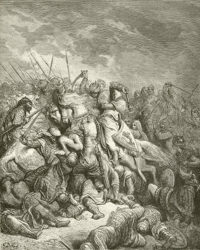 Richard w bitwie pod Arsurą autorstwa Gustave Dore