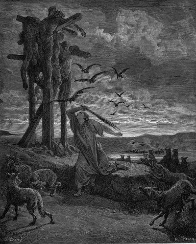Rispa, konkubina króla Saula, 1866 autorstwa Gustave Dore