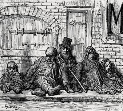 „Bez dachu!”, 1872. autorstwa Gustave Dore