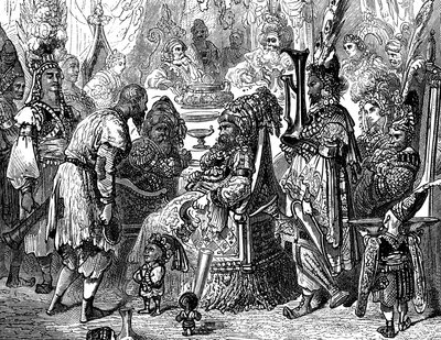 Sindbad żeglarz (Sinbad) - opowieść o tysiącu i jednej (1001) nocy - ilustracja Gustave