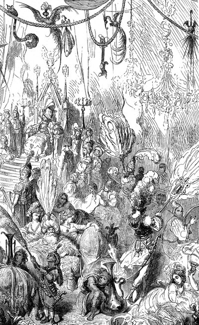 Sindbad żeglarz (Sinbad) - opowieść o tysiącu i jednej (1001) nocy - ilustracja Gustave