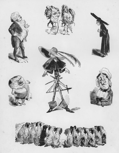 Szkice humorystyczne i groteskowe Gustave Dore (grafika) autorstwa Gustave Dore