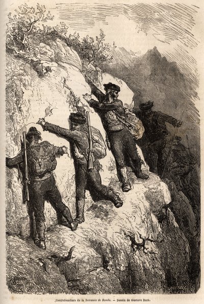 Przemytnicy z Serrania de Ronda. Rysunek Gustave