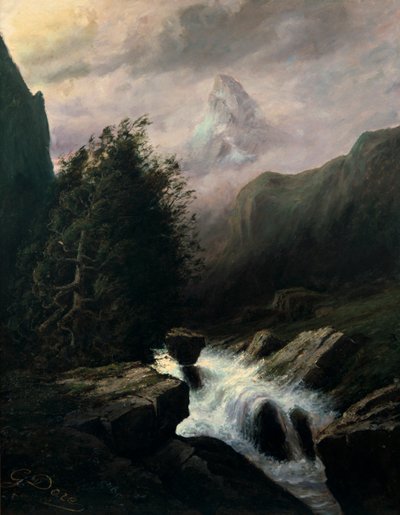 Burza na górze Cervin, XIX wiek. autorstwa Gustave Dore
