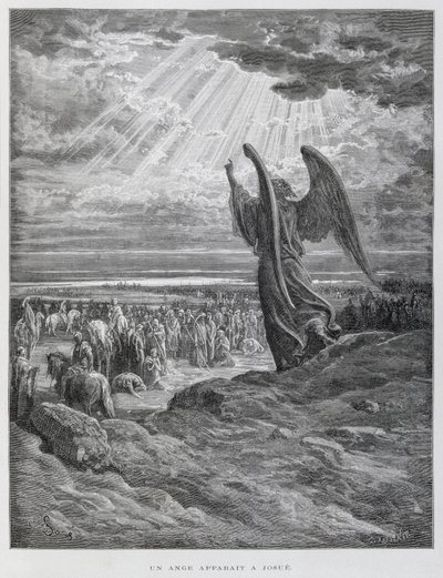 Anioł ukazujący się Jozuemu w autorstwa Gustave Dore