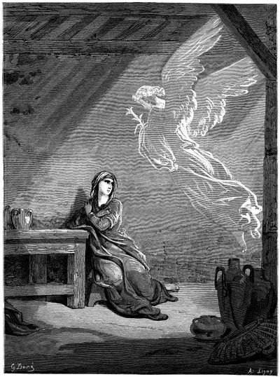Zwiastowanie autorstwa Gustave Dore