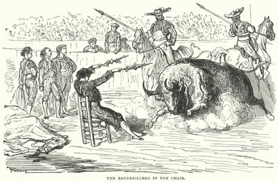 Banderillero na krześle (rycina) autorstwa Gustave Dore