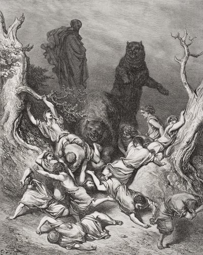 Dzieci zniszczone przez niedźwiedzie, ilustracja z 