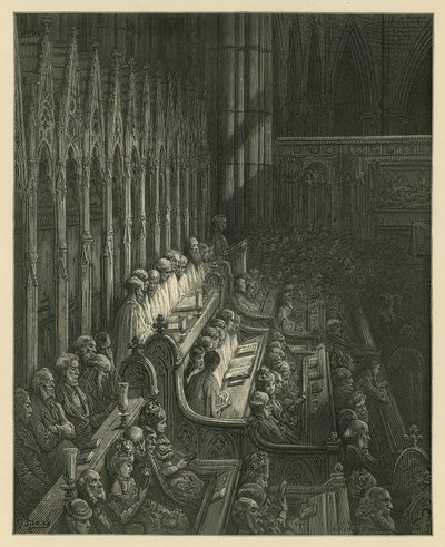 Chór Opactwa Westminsterskiego autorstwa Gustave Dore