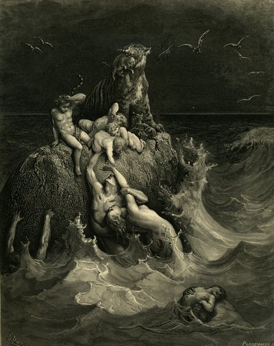 Frontyspis „Potop” do ilustrowanego wydania Biblii, 1866 r. autorstwa Gustave Dore
