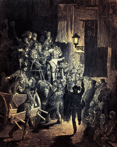 The Derby - Powrót do domu, Gustave Doré autorstwa Gustave Dore