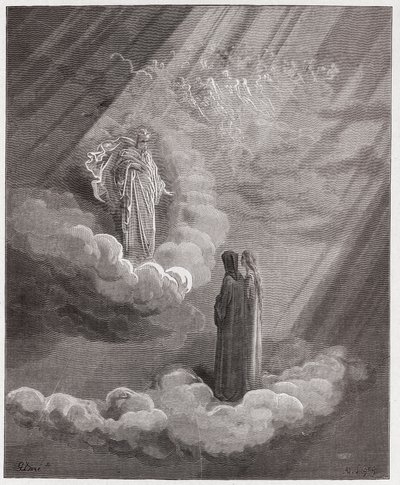 Boska Komedia (La Divina Commedia, La Divine Comedie), Paradiso, Canto 16: Dusza Cacciaguida mówi o Florencji - Dante Alighieri (1265-1321) - Ilustracja Gustave Dore (1832-1883) autorstwa Gustave Dore