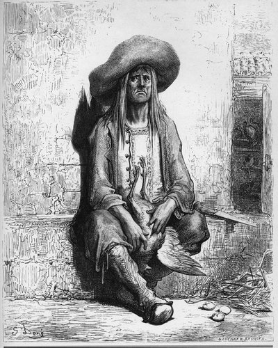 Gęś, która złożyła złote jajka – z „Bajek” Jeana de La Fontaine autorstwa Gustave Dore