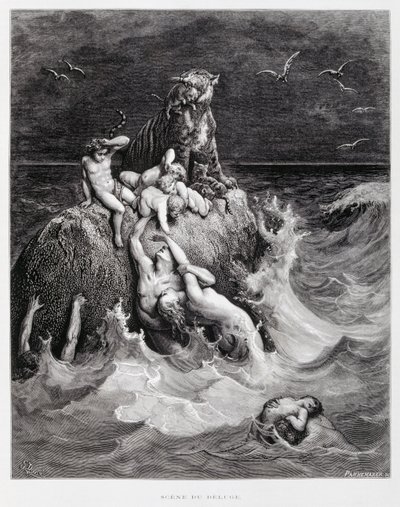 Wielki potop, ilustracja z Biblii Dore