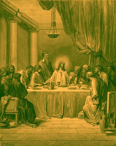 Ostatnia Wieczerza - Biblia autorstwa Gustave Dore