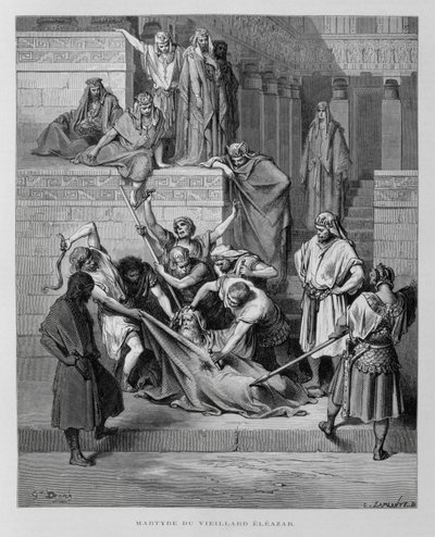 Męczeństwo Eleazara, ilustracja z Biblii Dore