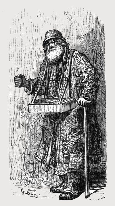 „Sprzedawca zapałek”, 1872. autorstwa Gustave Dore
