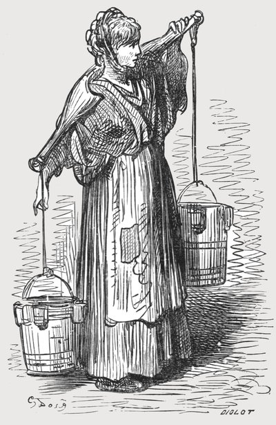 „Kobieta od mleka”, 1872. autorstwa Gustave Dore