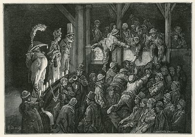 The Penny Gaff w Whitechapel autorstwa Gustave Dore