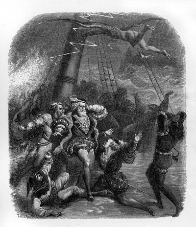 Burza - Szekspir autorstwa Gustave Dore