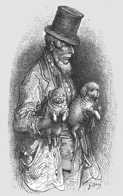 „Wielbiciel psów z West Endu”, 1872. autorstwa Gustave Dore