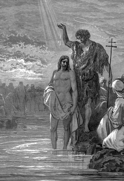 Chrzest Chrystusa, I wiek, 1865-1866 autorstwa Gustave Dore
