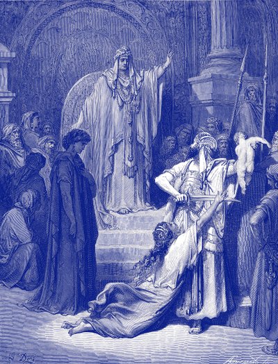 Sąd Salomona - Biblia autorstwa Gustave Dore