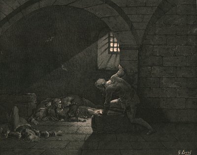 Następnie post osiągnął mistrzostwo w żalu, ok. 1890 r. autorstwa Gustave Dore