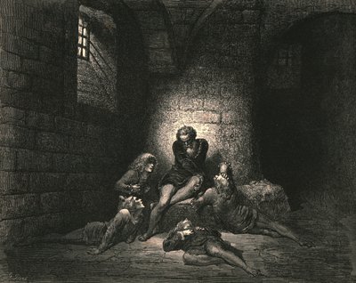 Następnie, aby nie uczynić ich smutniejszymi, utrzymywałem ducha w ciszy, ok. 1890 r. autorstwa Gustave Dore