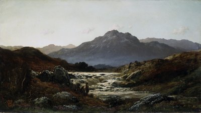 Torrent In The Highlands (óleo sobre tela)polonês autorstwa Gustave Dore
