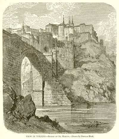 Widok w Toledo.--Most św autorstwa Gustave Dore
