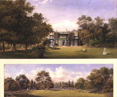 Dwa widoki na Old Grove House, Middlesex autorstwa Gustave Ellinthorpe Sintzenich