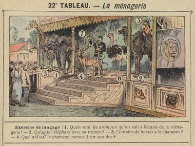 La menażeria (kolor lito) autorstwa Gustave Fraipont