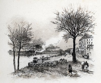 Widok Ivry sur Seine (Ivry-sur-Seine) Rysunek Gustave