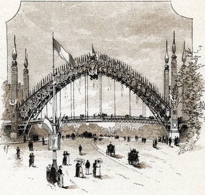 Widok na kładkę Pont de l