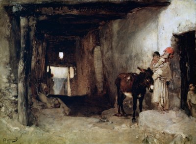 Dom na Saharze, lata 80. XIX wieku. autorstwa Gustave Guillaumet
